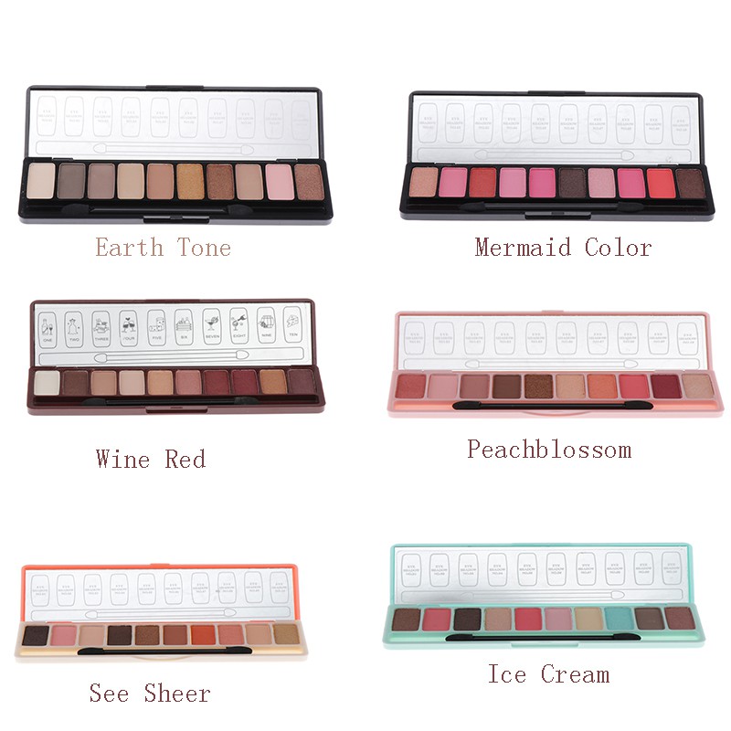 10Color Glitter Sparkl Eyeshadow Palette Makeup Eye Shadow Set | BigBuy360 - bigbuy360.vn