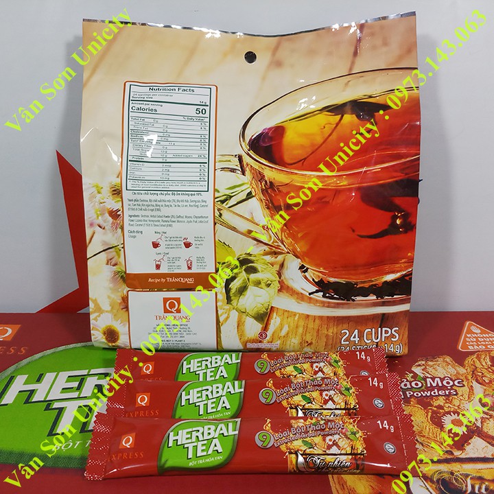 [Mã 156FMCGSALE hoàn 8% đơn 500K] Trà Thảo Mộc hòa tan Trần Quang 336g (24 gói * 14g) Herbal Tea | BigBuy360 - bigbuy360.vn