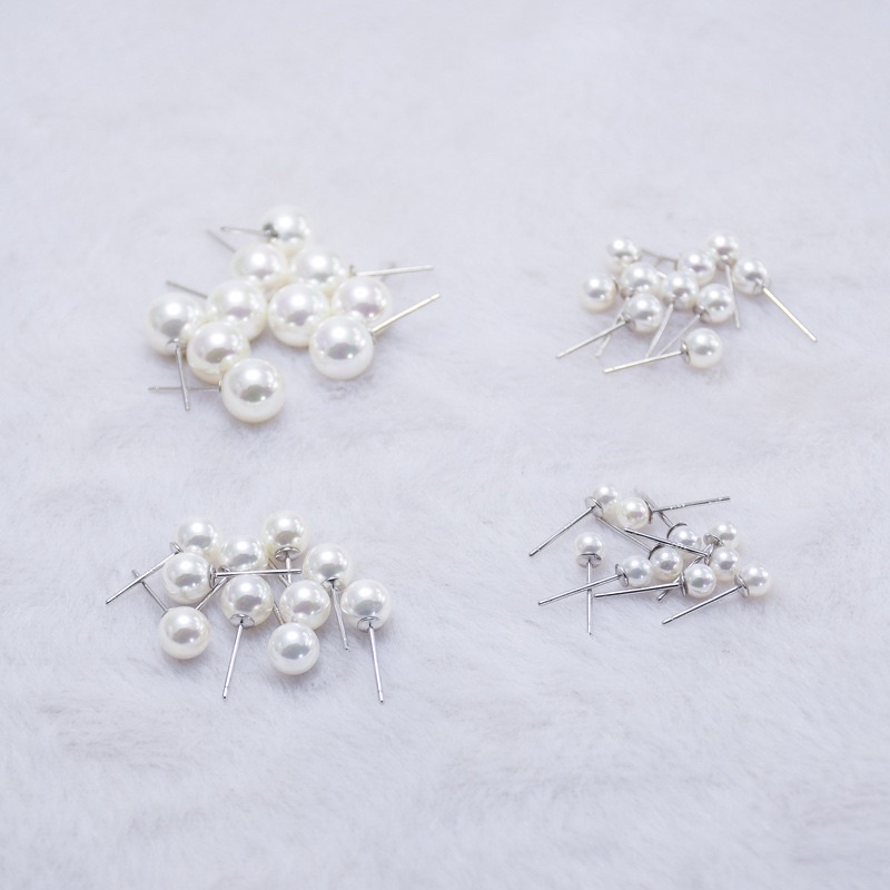 Khuyên tai nụ hạt trai cỡ nhỏ nhất 4mm