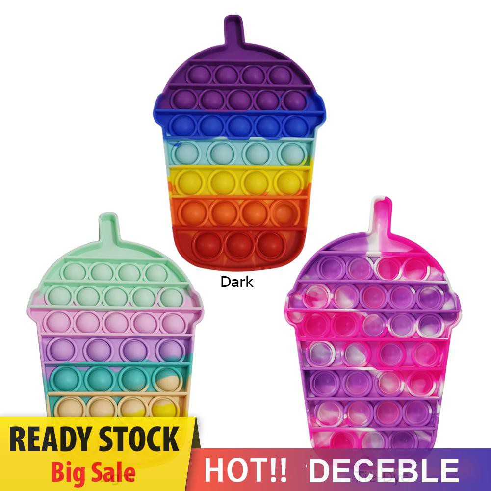 Pop It Fidget Đồ chơi Silicone Drink Cup Push Bubble Sensory Đồ chơi Anti Stress Fidget Đồ chơis Rainbow
