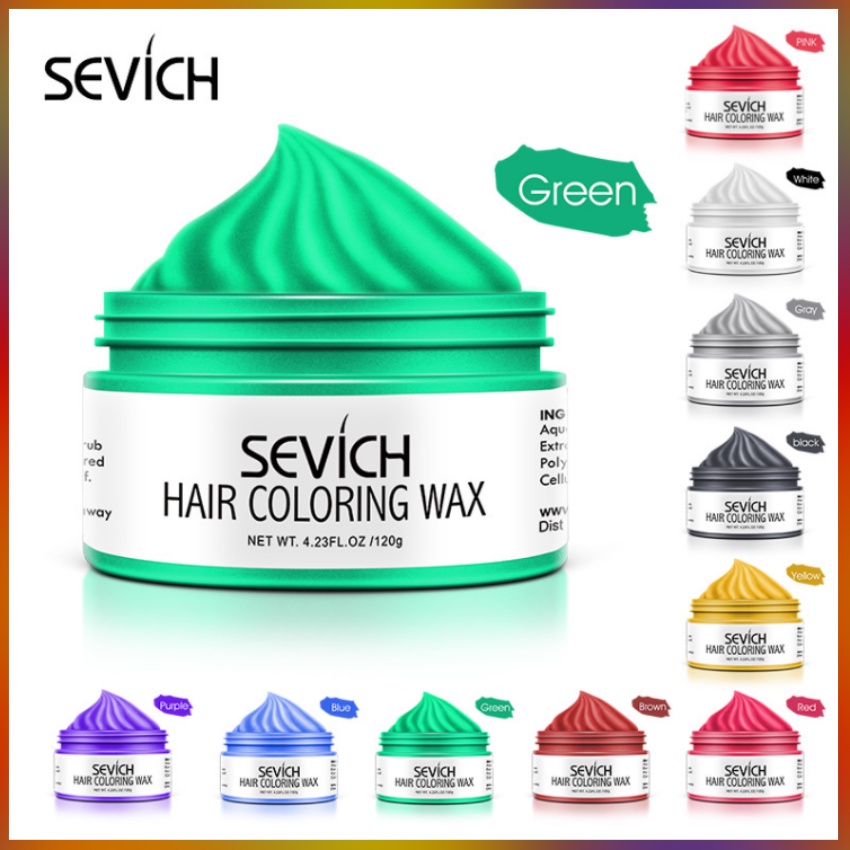 Sáp Vuốt Tóc Đổi Màu Xanh Lá Cây Tạm Thời SeVich 120Gr/Hộp