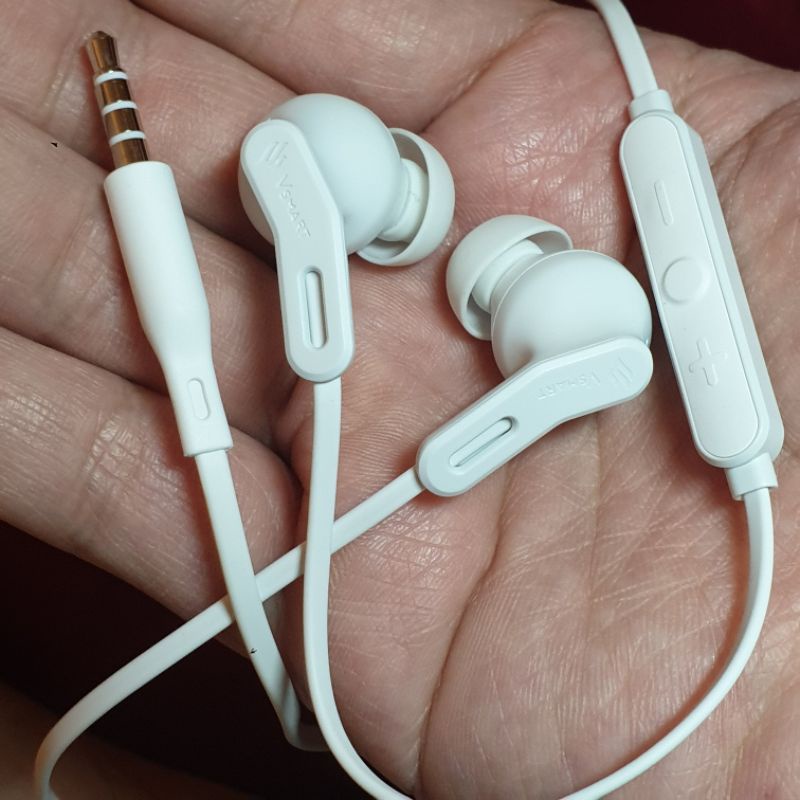 Tai nghe dây 3,5 Vsmart chính hãng, new, Hàng VN chất lượng, độ bền cao,  tích hợp mic đàm thoại, tặng kèm tip cao su