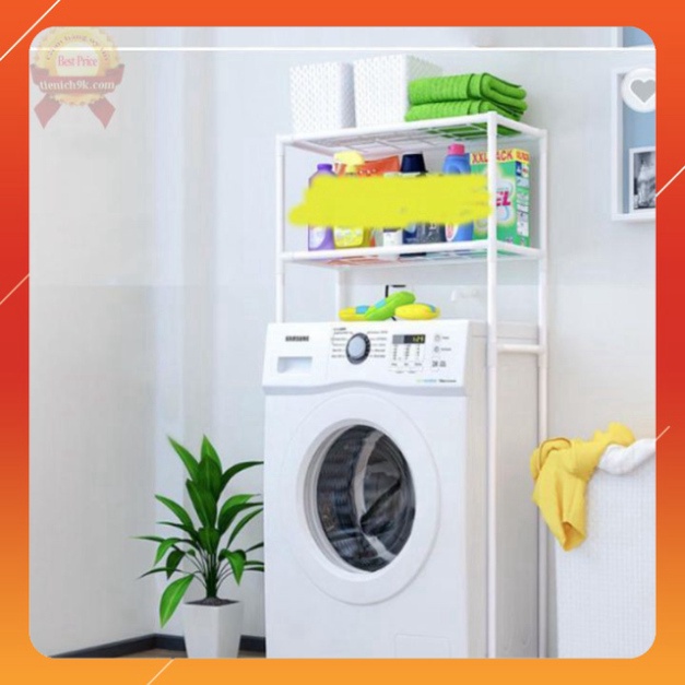 Kệ để đồ nhà tắm 2 tầng thông minh Giá đựng đồ trên máy giặt bồn cầu thép đa năng tiết kiệm không gian