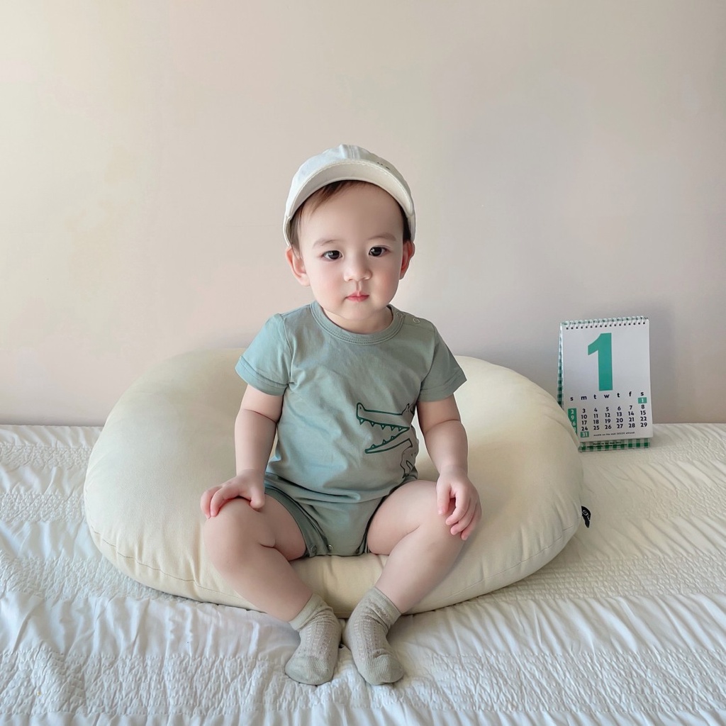 Bộ Quần Yếm In Hoạt Hình Dễ Thương Cho Trẻ Sơ Sinh 0-24 Tháng