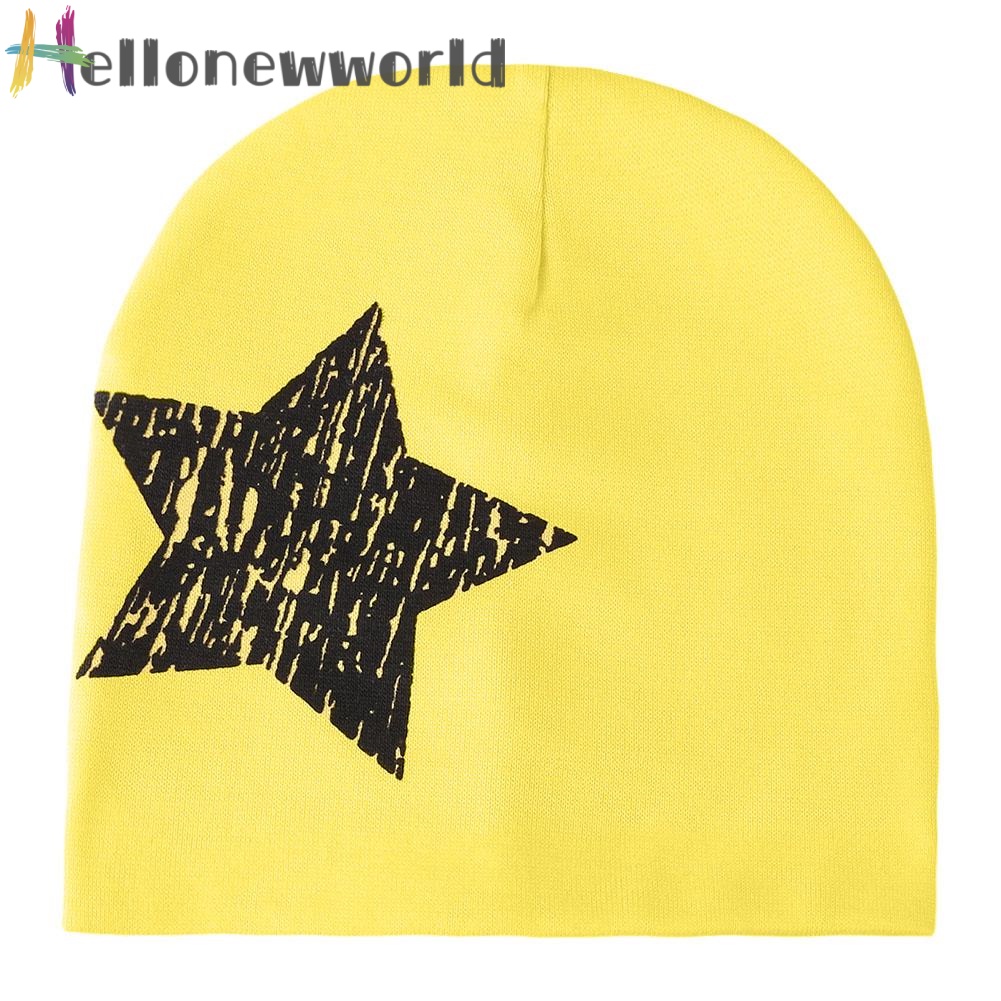 Mũ beanie mềm in họa tiết ngôi sao thời trang thu đông cho bé