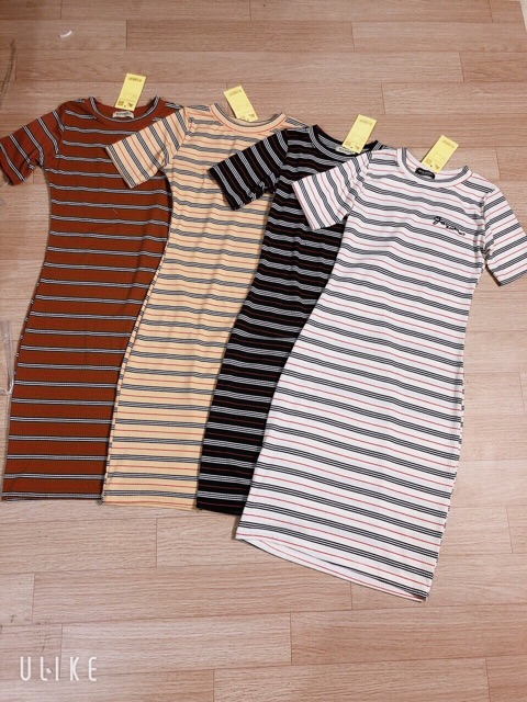 [ Mã FAMAYWA2 giảm 10K đơn 50K] Váy body cộc tay chất gân tăm hottrend | BigBuy360 - bigbuy360.vn