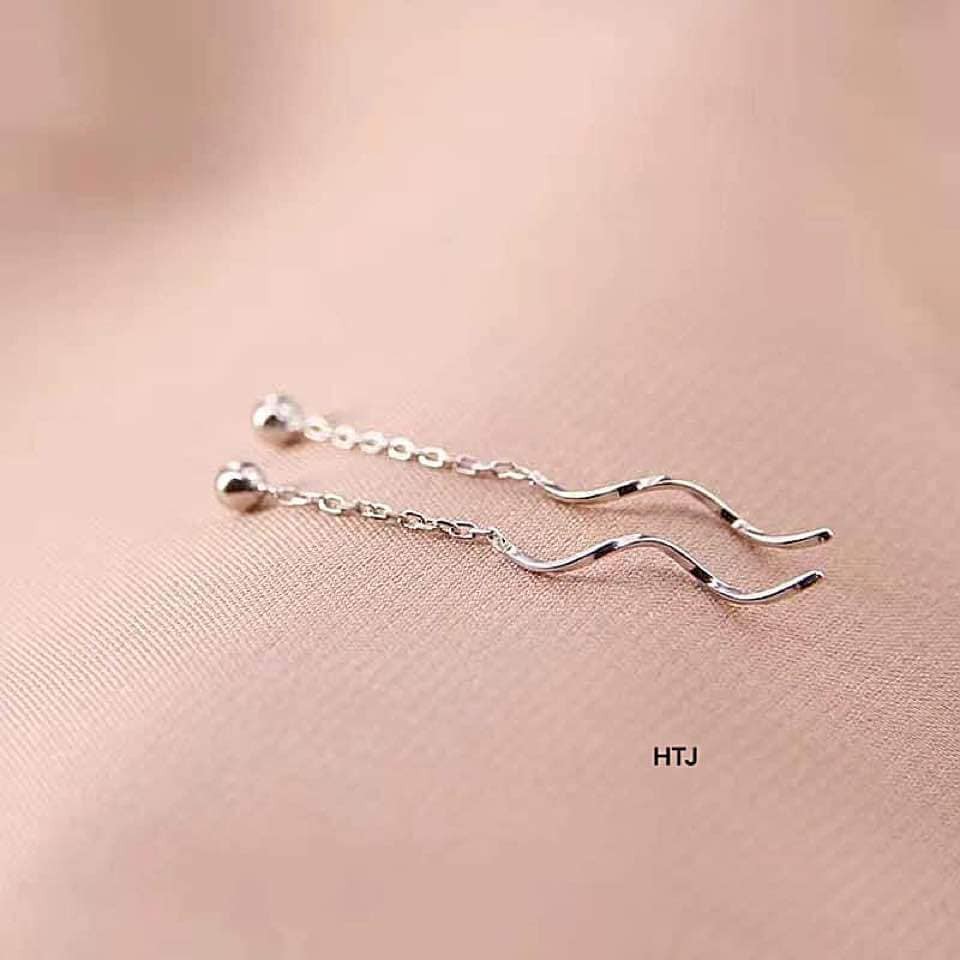 1 CHIẾC BÔNG TAI BI BẠC DÁNG DÀI XINH XẮN, BẠC NGUYỄN KHÁNG