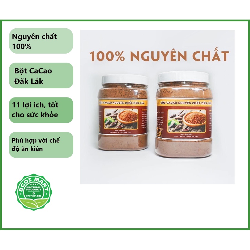 Bột Cacao nguyên chất 100% - Cacao Đăk Lăk 500 gram - bot ca cao nguyen chat dac lac