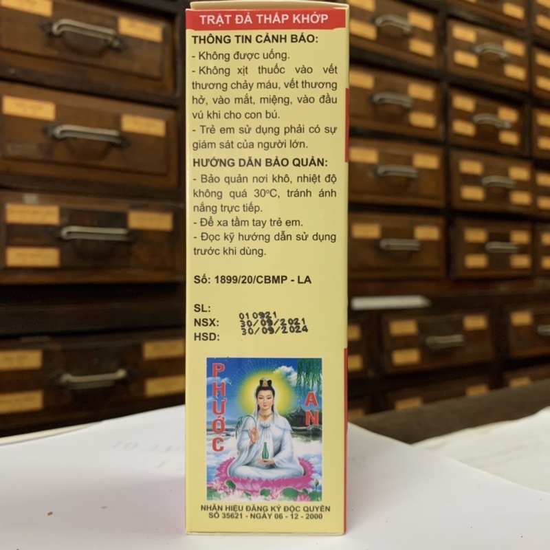 Dầu Phước An Trật Đả Thấp Khớp - Cồn Xịt Phước An Hiệu Phật Bà 150ml