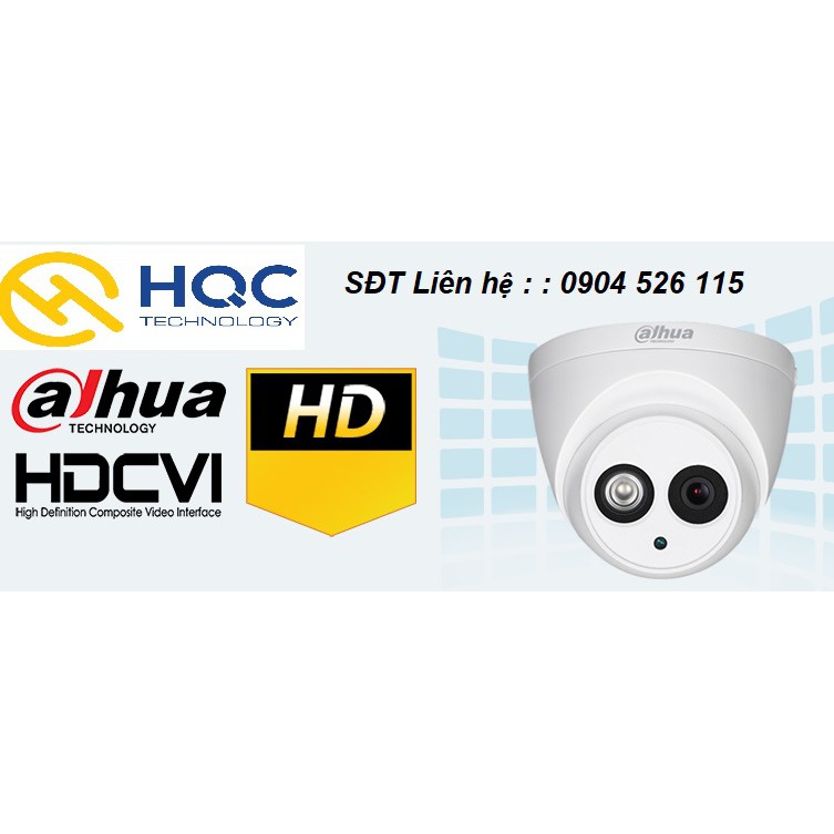 Camera Dahua DH-HAC-HDW1200EMP-A-S4 Dome 2M sắt