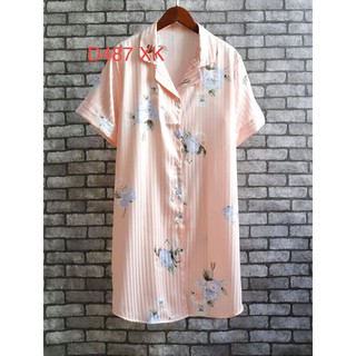 D487, đầm sơ mi lụa chất siêu đẹp