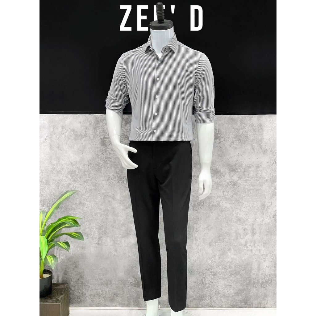 Áo sơ mi công sở ZEE' D sọc đen lịch lãm