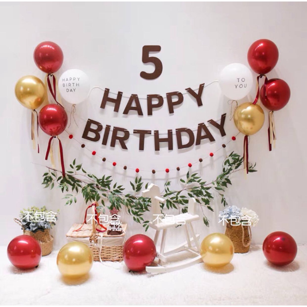 Set trang trí sinh nhật Handmade kiểu Hàn Quốc, set up sinh nhật giá rẻ đầy đủ phụ kiện phù hợp bé trai,gái và người lớn
