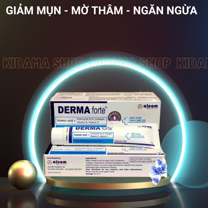 Gel MỤN Derma Forte giúp ngăn ngừa và giảm loại mụn trứng cá, mụn đầu đen, mụn đầu trắng mờ thâm liền sẹo | BigBuy360 - bigbuy360.vn