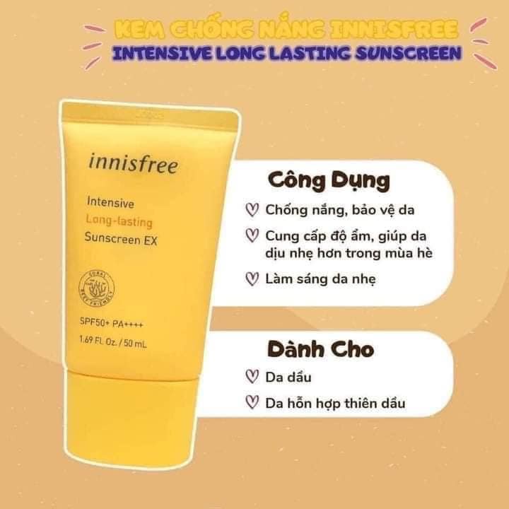 Kem Chống Nắng Innisfree Sunscreen SPF50+/PA++++ 50ml