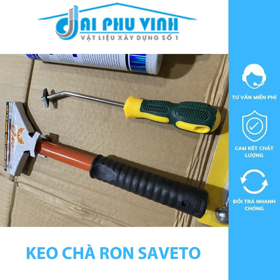 Combo 1 bộ dụng cụ và 3 chai keo chà ron Saveto cao cấp dùng cho diện tích 30-35M2