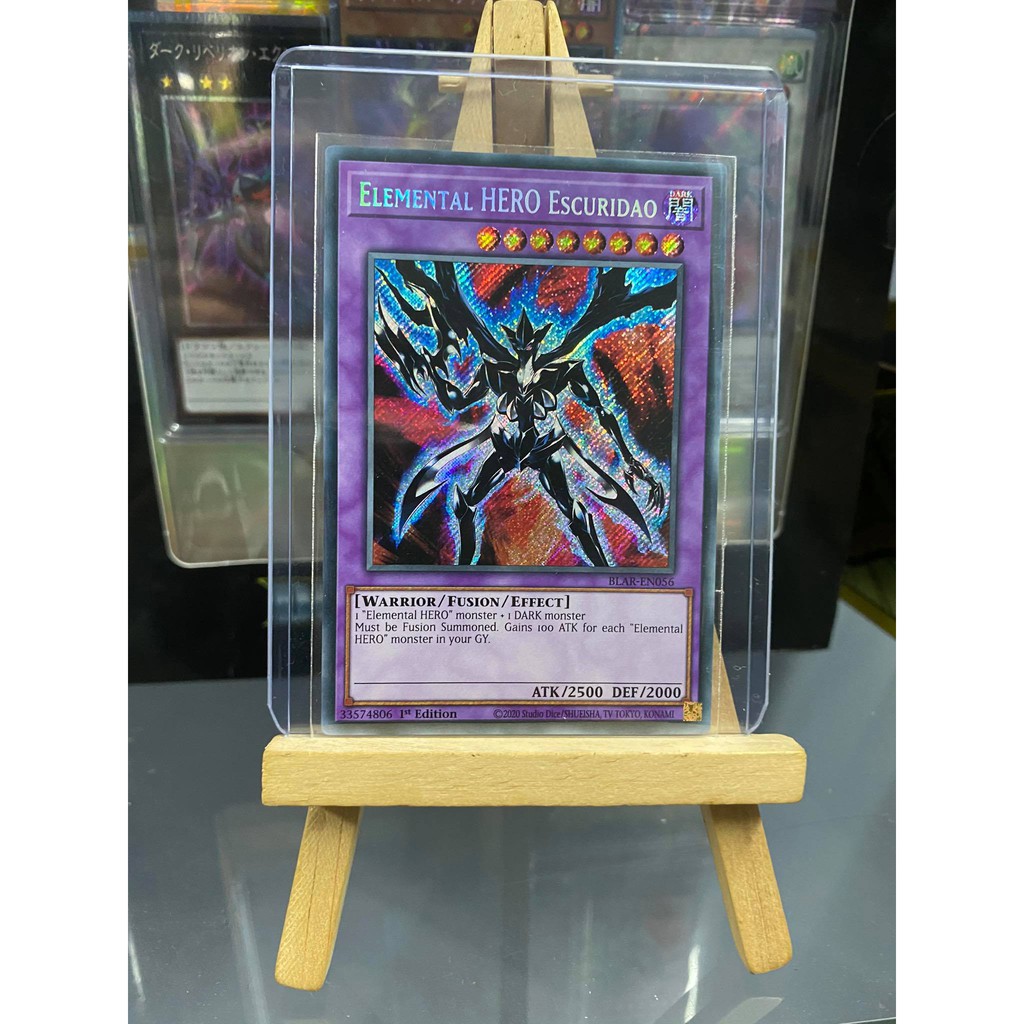 [ Dưa Hấu Yugioh ] Lá bài thẻ bài Elemental HERO Escuridao - Secret Rare - Tặng bọc bài nhựa bảo quản
