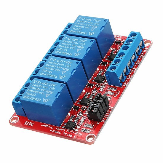 Mạch Kích Cao Thấp 4 Relay 5V/12V/24V (opto cách ly)