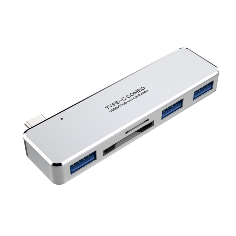 Bộ Chia Cổng USB Type C 5 Trong 1 Đọc Thẻ Nhớ SD TF