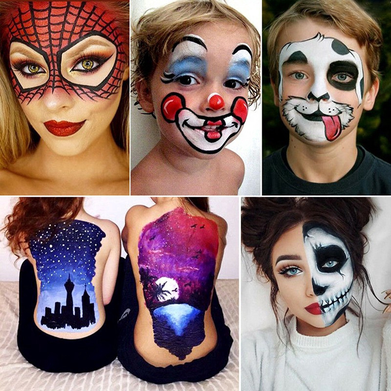 12 trong 1 Face Body Painting Nghệ thuật ưa thích Váy đẹp Trang điểm Drama Palette Party Pigment