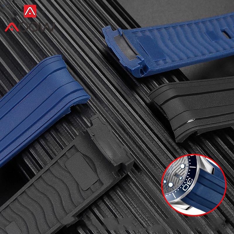 Dây Đeo Thay Thế 20mm 22mm Bằng Cao Su Cho Đồng Hồ Omega Seamaster 300