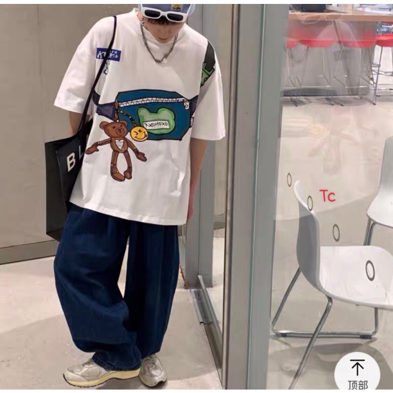 Áo thun tay lỡ Unisex form rộng vải cotton co dãn - áo phông nam nữ  Story phong cách Ulzzang