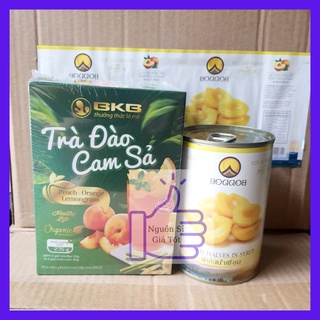 Combo trà đào cam sả bkb và đào lon boddob thái lan