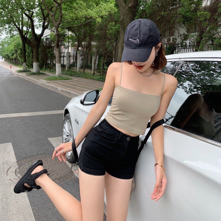 Áo Bra  2 Dây, Áo Bra Dáng Dài Mền Mịn Thoáng Mát 1806