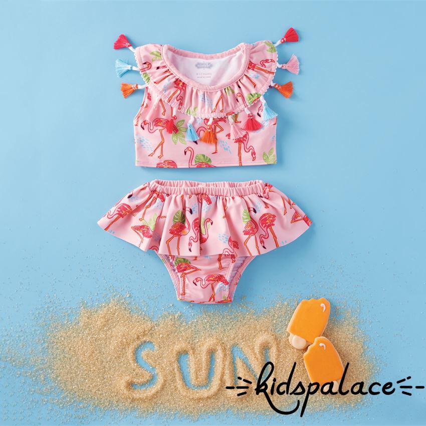 ➤♕❀❤Summer Baby Girl Fashion Pink Tassel Bikini Set