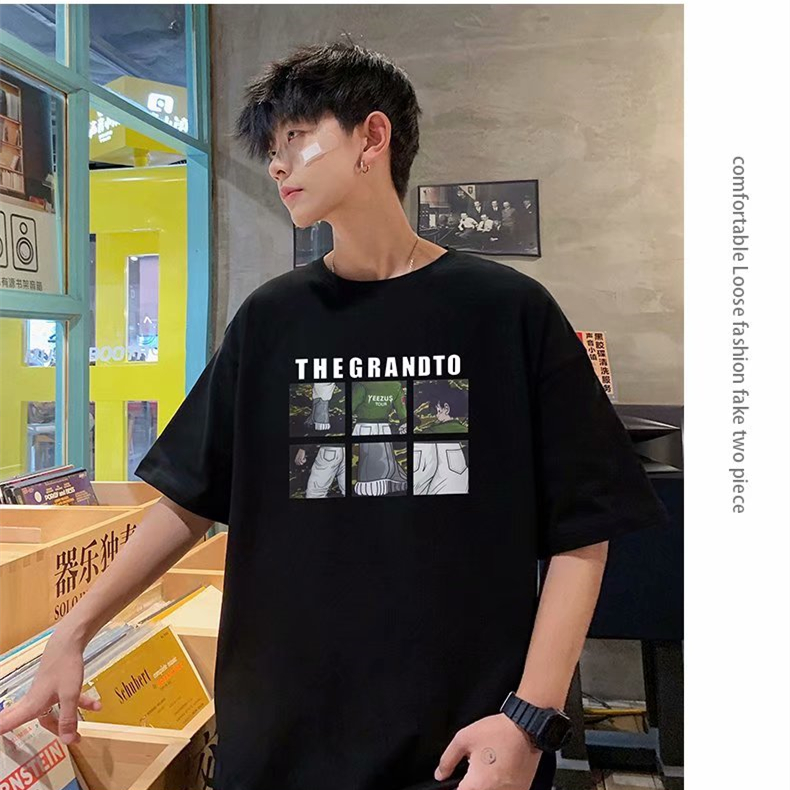 Áo thun tay ngắn kiểu dáng thời trang dành cho nam cỡ M-5Xl