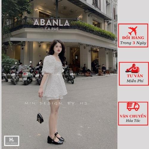 Set áo kiểu gấm nữ babydoll tay bồng nơ lưng tiểu thư bánh bèo kèm quần short đi biển ulzzang Hàn Quốc