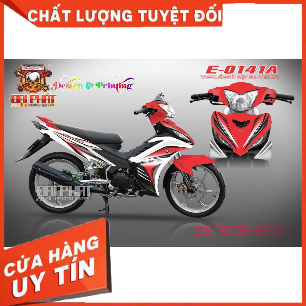 Tem Che Xe Exciter 135 Trắng Đỏ :0141