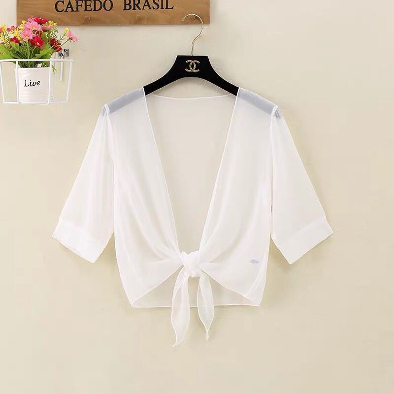 Áo Khoác Cardigan Chiffon Mỏng Dáng Ngắn Chống Nắng | BigBuy360 - bigbuy360.vn