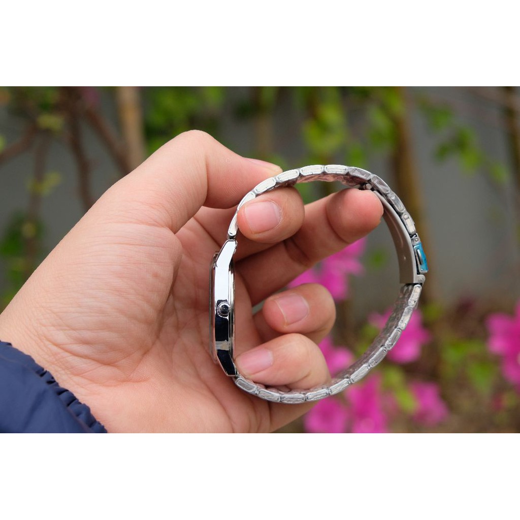 Đồng Hồ Nam Nữ HALEI H1d Dây Trắng Bạc Khung Thép Gỉ Cao Cấp Lịch Lãm Sang Trọng