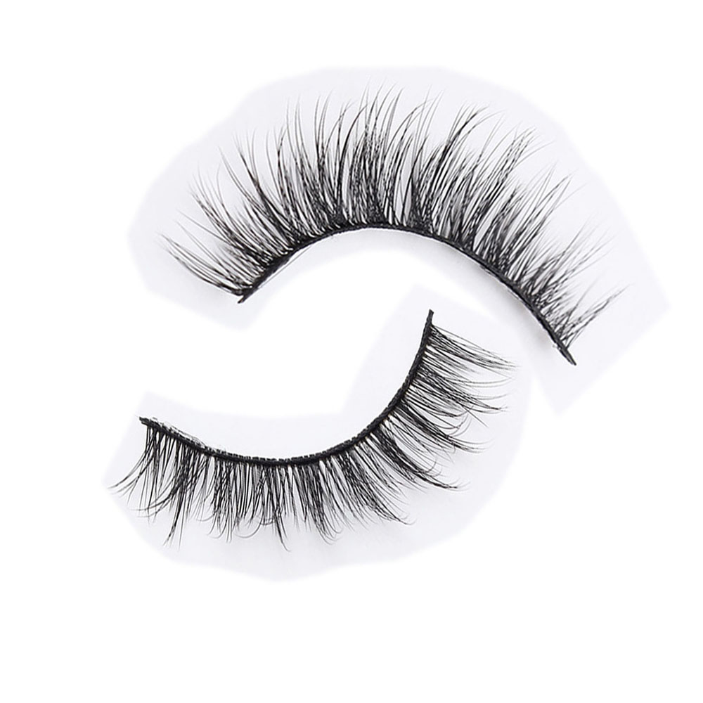 (Hàng Mới Về) Bộ 2 Cặp Lông Mi Giả 3d Tự Nhiên Màu Đen Chuyên Dụng Cho Trang Điểm