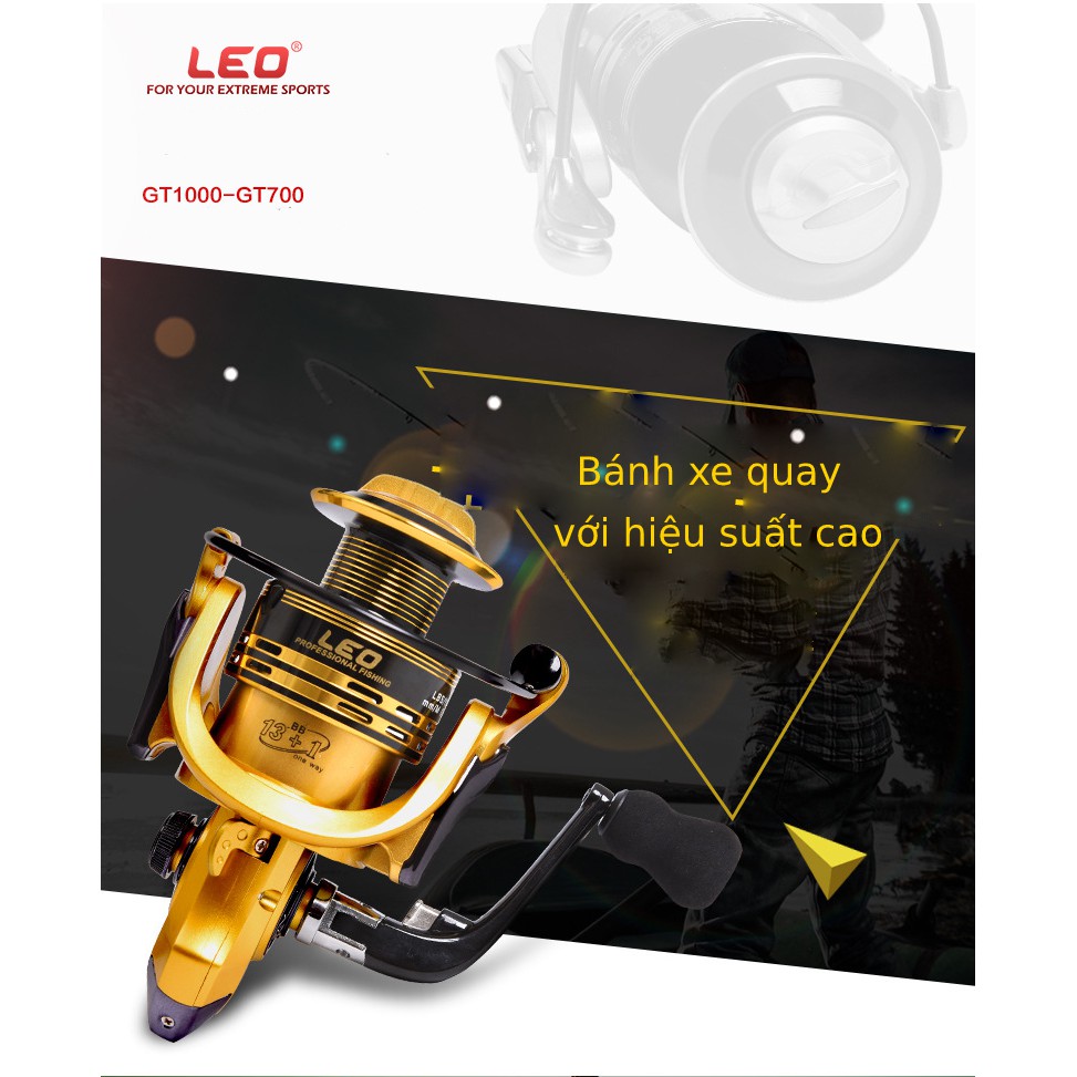 Máy câu cá LEO GT27600 cao cấp chính hãng đa năng tiện dụng, gọn nhẹ nhiều kích thước lựa chọn dễ dàng mang theo