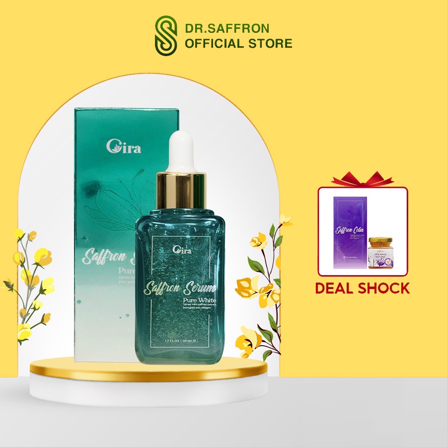 Serum Saffron dưỡng da trắng mịn thương hiệu Dr.Saffron lọ 50ML