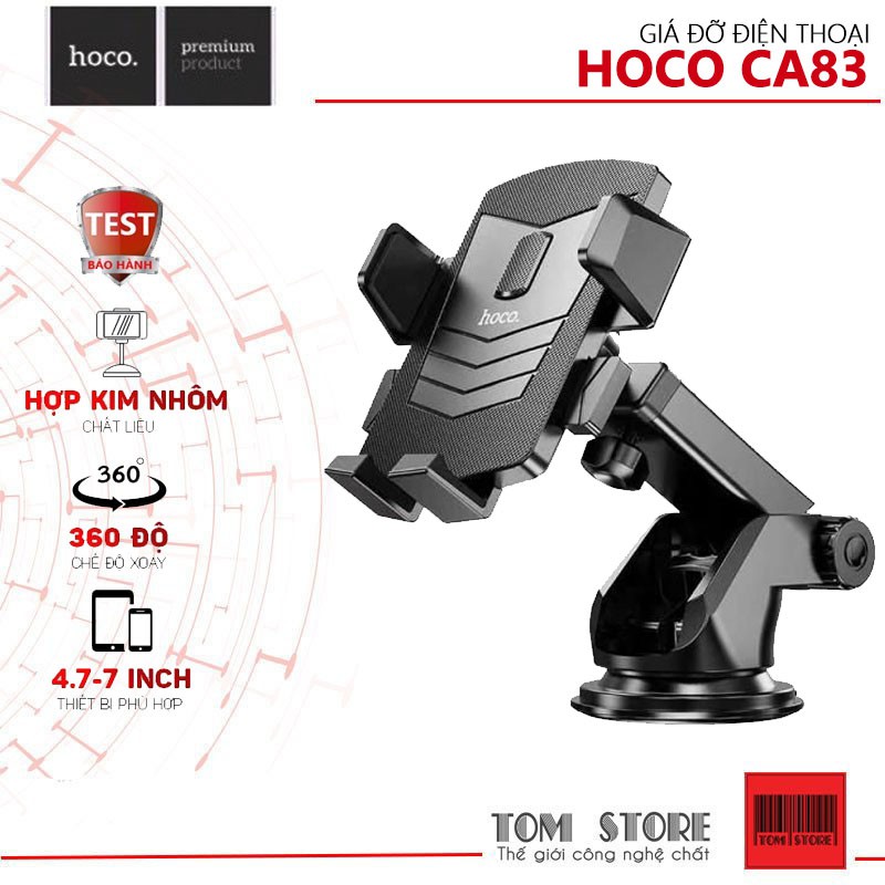 Giá đỡ điện thoại trên oto Hoco CA83 -Bh 12 tháng