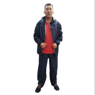 Bộ quần áo mưa vải dù vay cá cao cấp gồm 2 khóa kéo