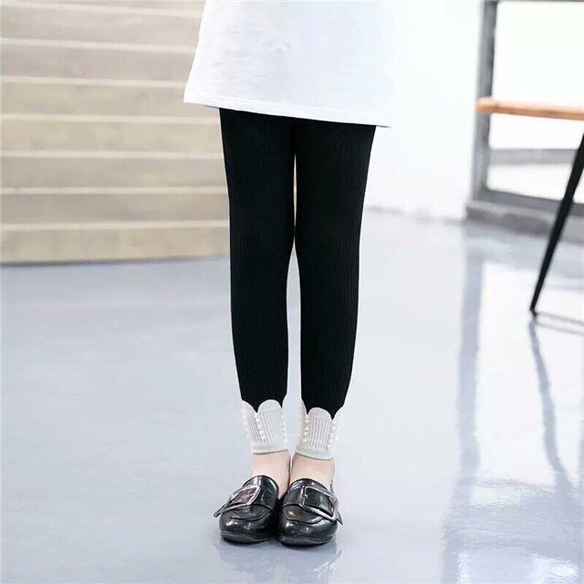 Quần tất len tăm đính ngọc điệu đà cho bé gái từ 3 4 5 6 7 8 9 10 11 12 tuổi