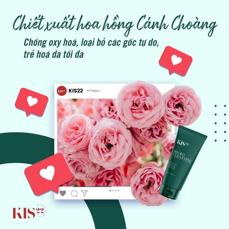 Sữa rửa mặt kiss22 Micro Cleansing hàng chuẩn
