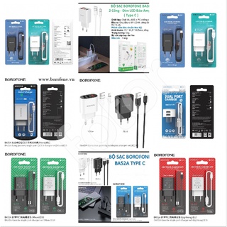 Bộ sạc nhanh kèm cáp borofone ba20, ba20a, ba23a, ba21, ba58, ba63a, ba52a chính hãng