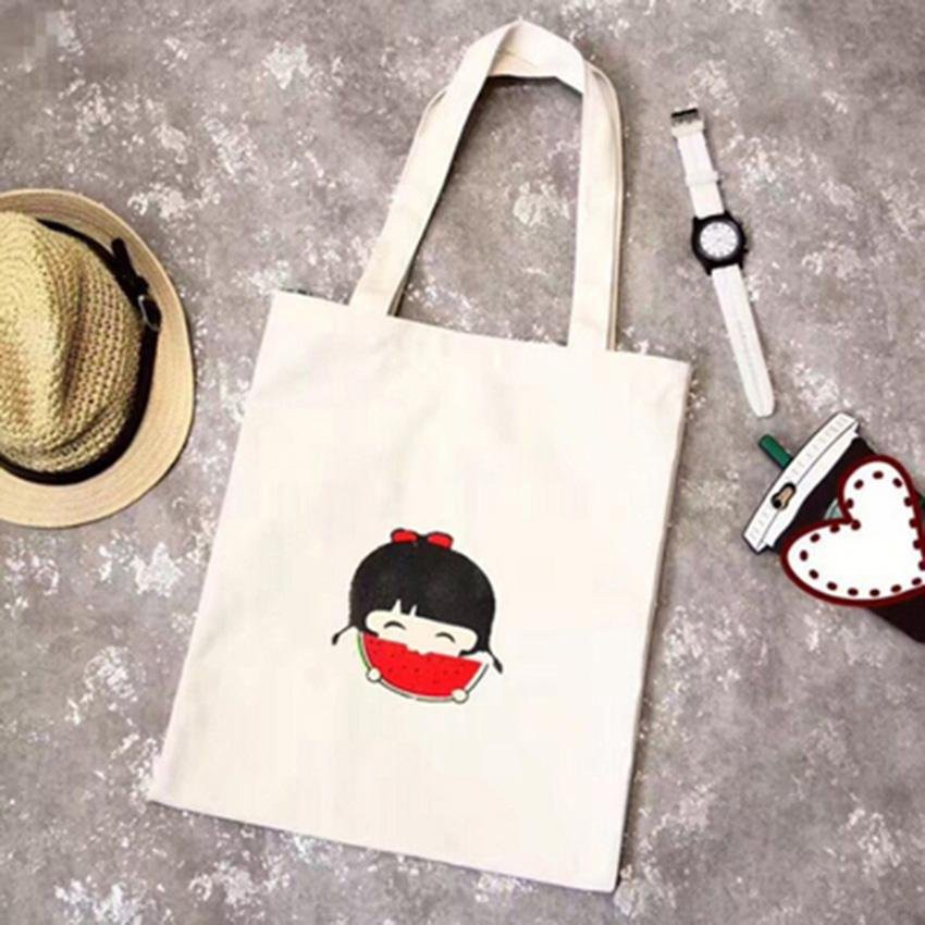 Túi tote vải bố đựng đồ canvas đeo vai cho nữ,đi học,đi làm đi chơi