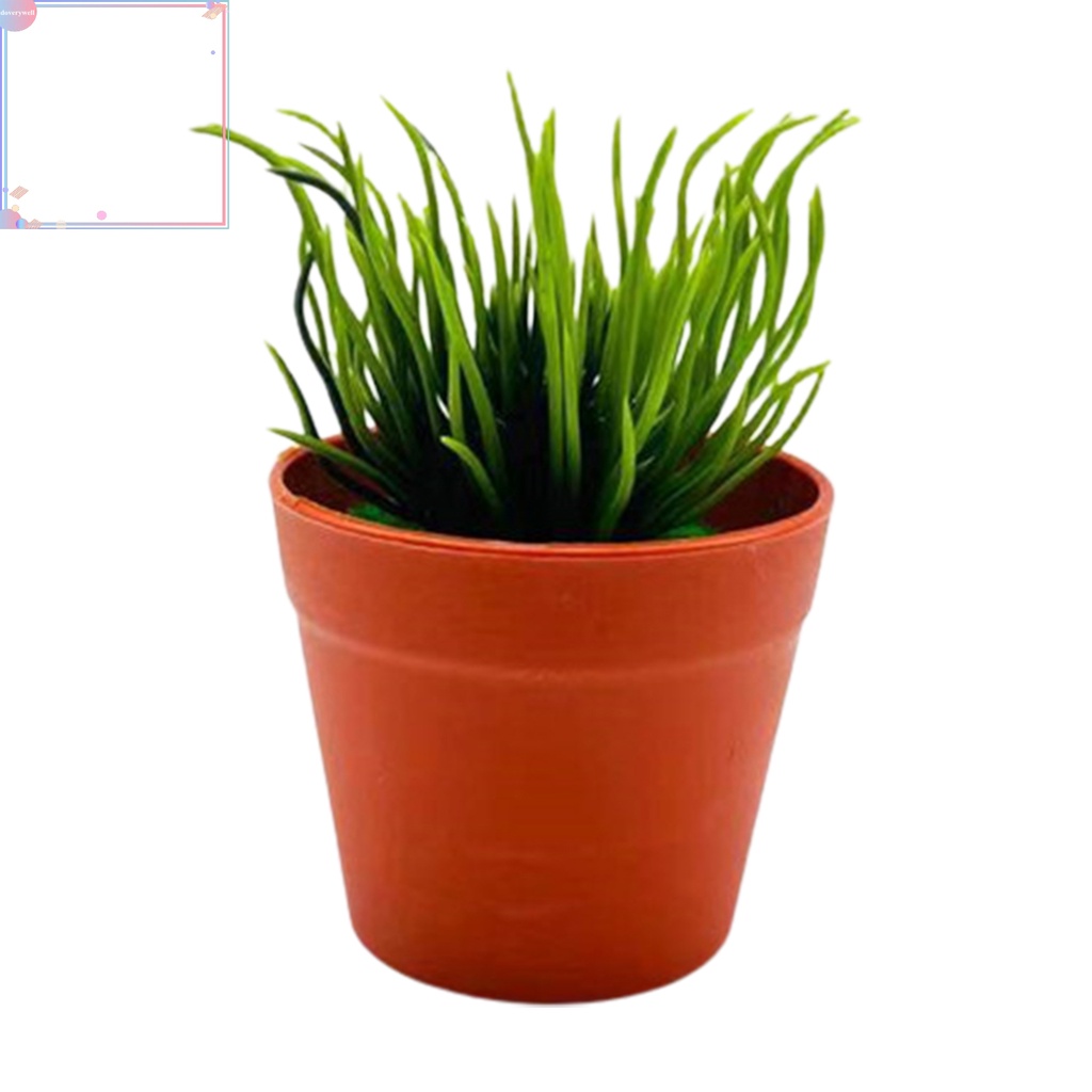 Chậu cây bonsai giả màu xanh lá dùng trang trí nhà cửa/văn phòng DIY