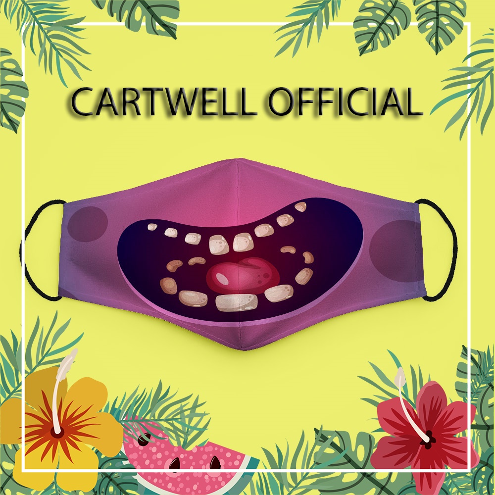 Khẩu trang dễ thương trẻ em hoạt hình vui nhộn thú cưng đáng yêu Hình Vẽ DRAWN CARTWELL phòng dịch bệnh dây đeo mềm chốn