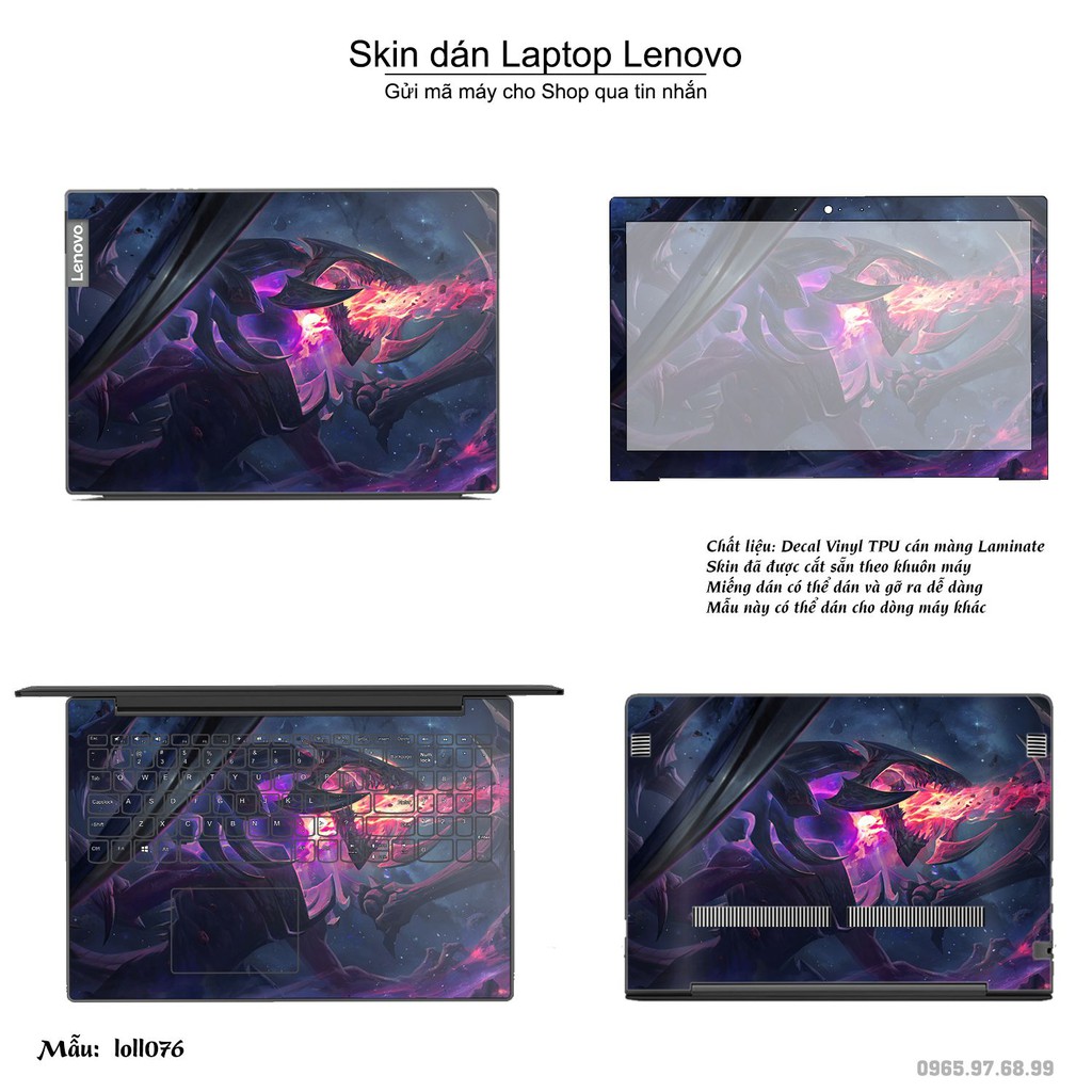 Skin dán Laptop Lenovo in hình Liên Minh Huyền Thoại nhiều mẫu 10 (inbox mã máy cho Shop)