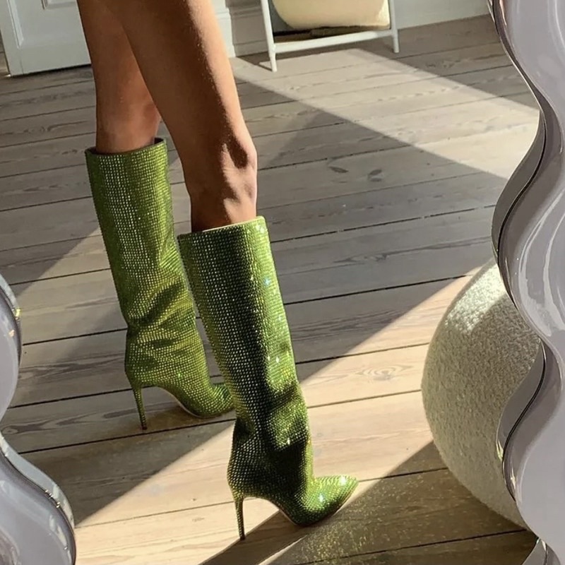 BOOTS CAO GÓT ĐÍNH ĐÁ LẤP LÁNH