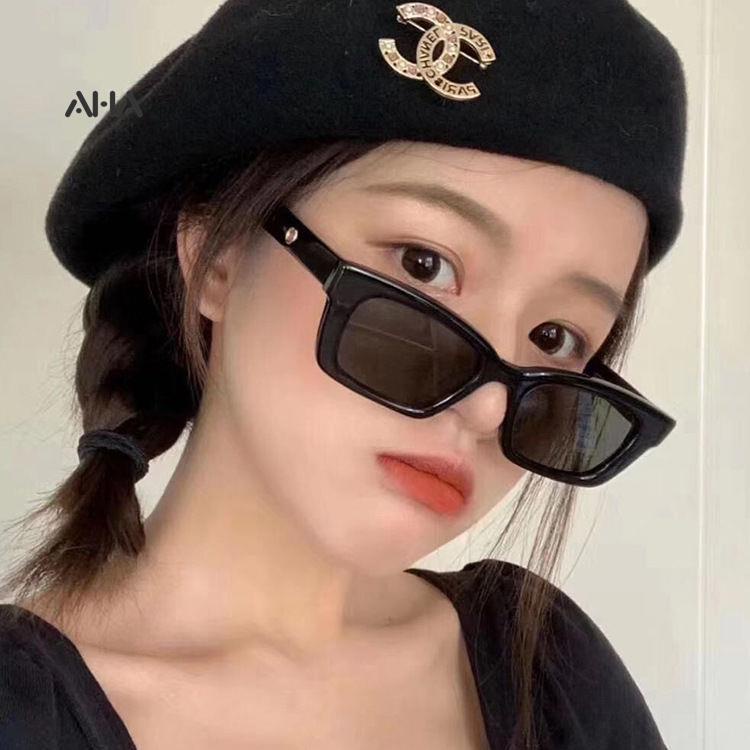 Kính mát AHA official gọng chữ nhật phong cách hip hop đường phố Âu Mỹ
