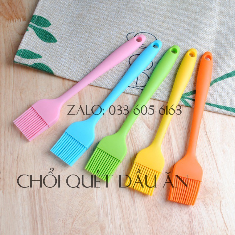 Dụng cụ làm bánh: chổi quét dầu mỡ, nước sốt chất liệu Silicon mềm dẻo