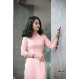Áo dài hồng phấn 2tà